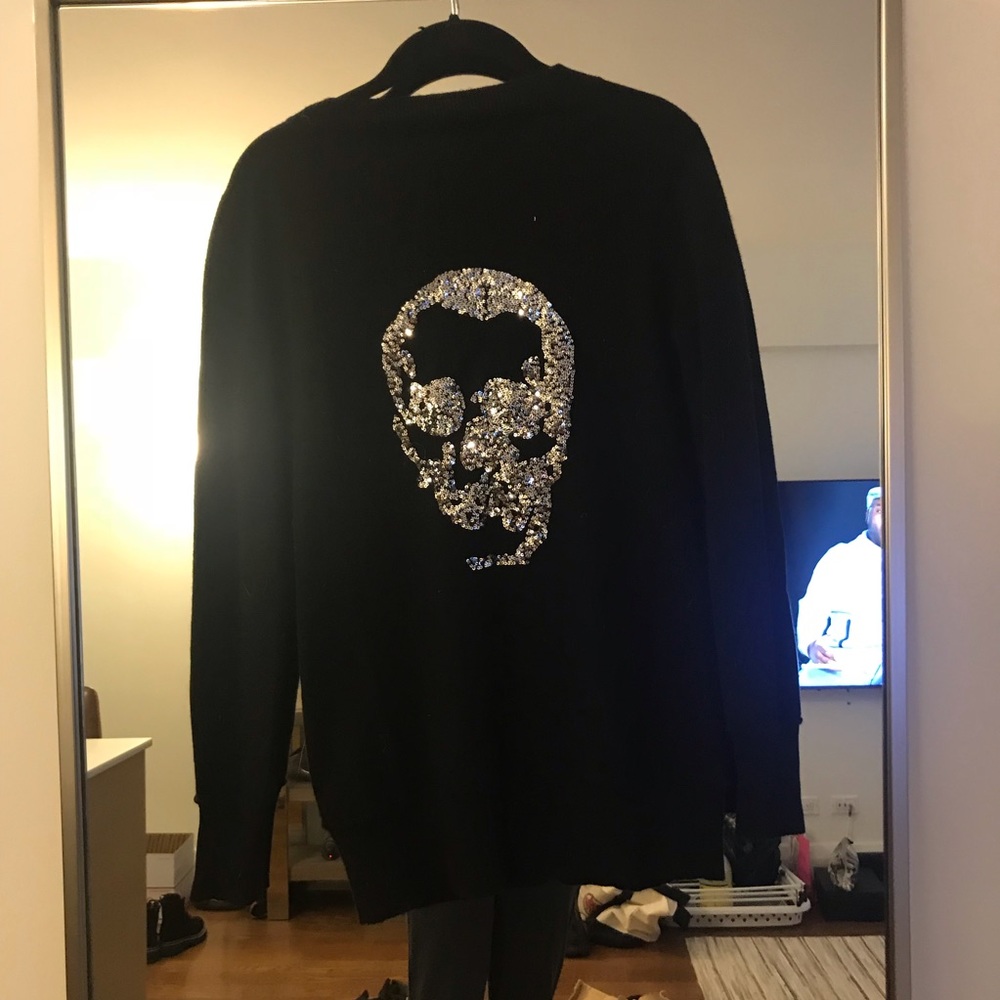 Skull Cashmere Cardigan Small NEW